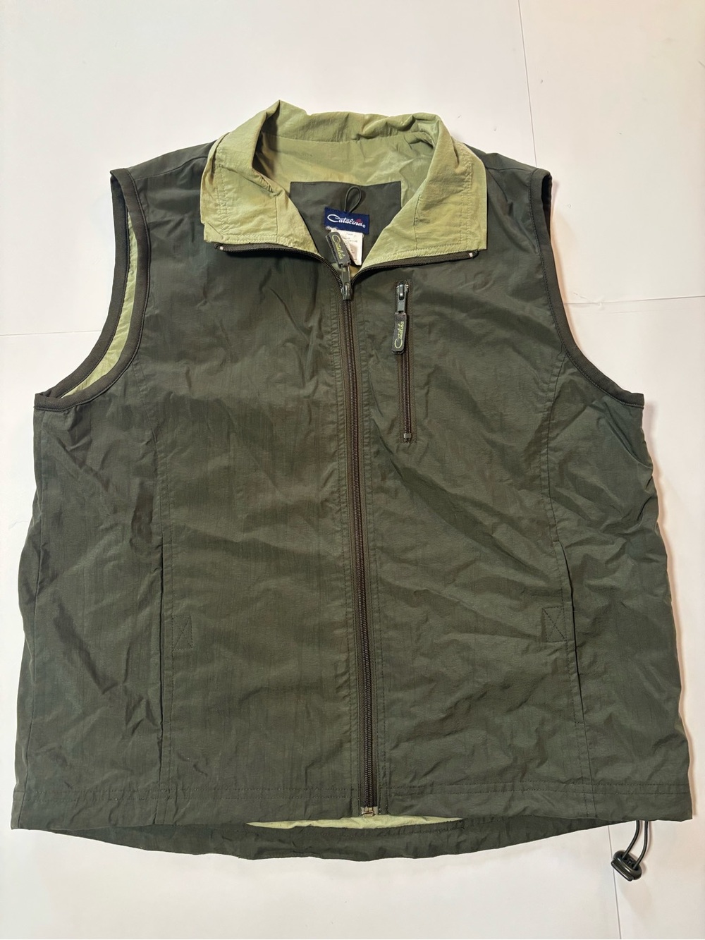 Catalina Green Zipper Utility Vest Size Medium